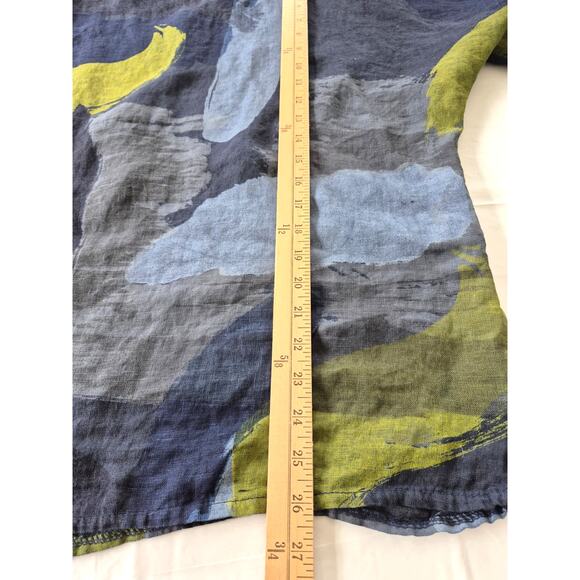 Linen Womens Top Oversized Lagenlook Art to Wear Flow Office Career Resort  XL - Picture 8 of 9